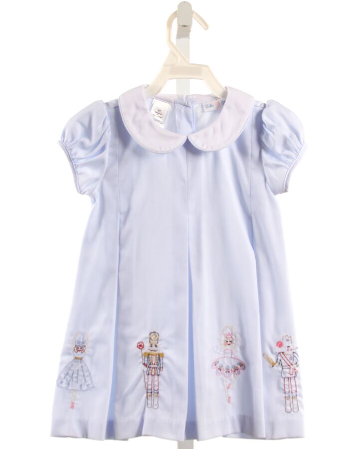 LULU BEBE  LT BLUE   EMBROIDERED DRESS