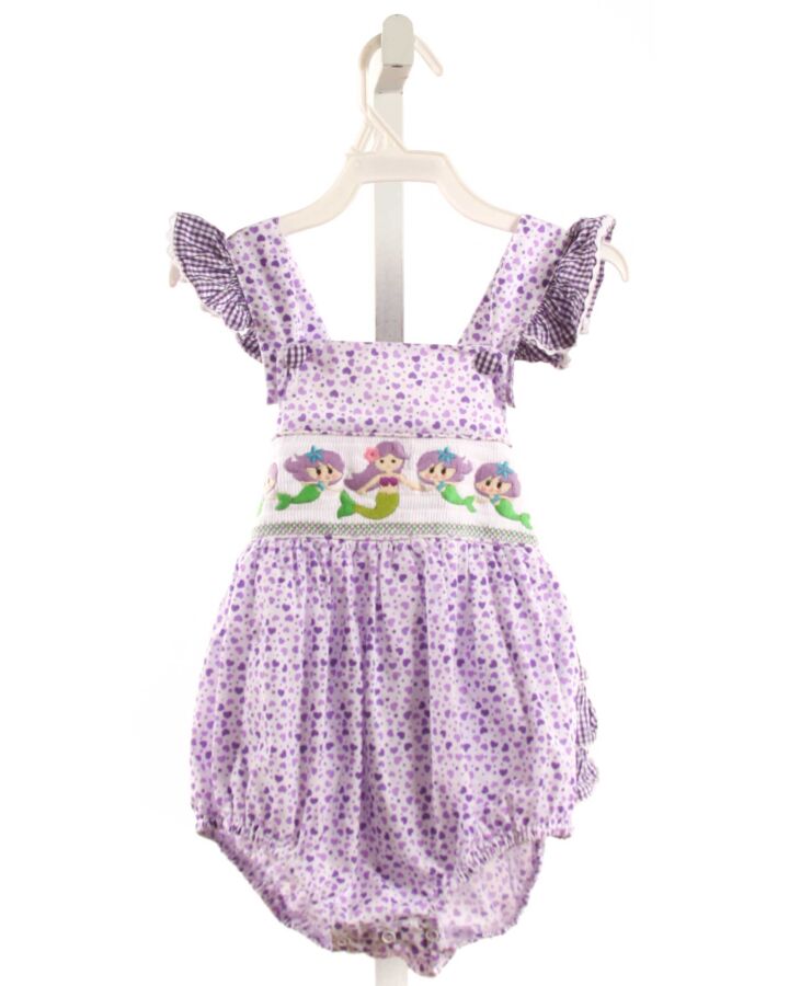 LIL CACTUS  PURPLE   APPLIQUED BUBBLE WITH RUFFLE