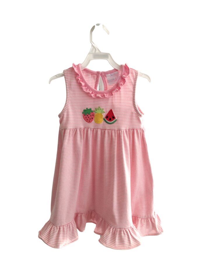 STITCHY FISH  PINK  STRIPED  KNIT DRESS