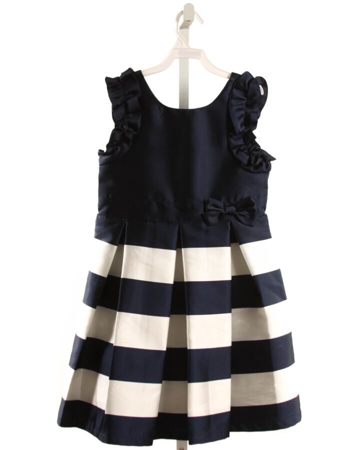 LULURAIN  NAVY  STRIPED  PARTY DRESS WITH BOW