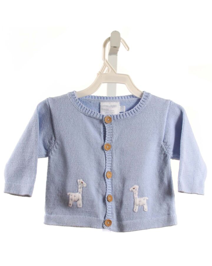 LITTLE ENGLISH  LT BLUE   APPLIQUED CARDIGAN