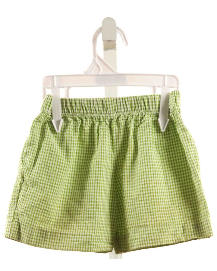 NO TAG  LIME GREEN SEERSUCKER WINDOWPANE  SHORTS