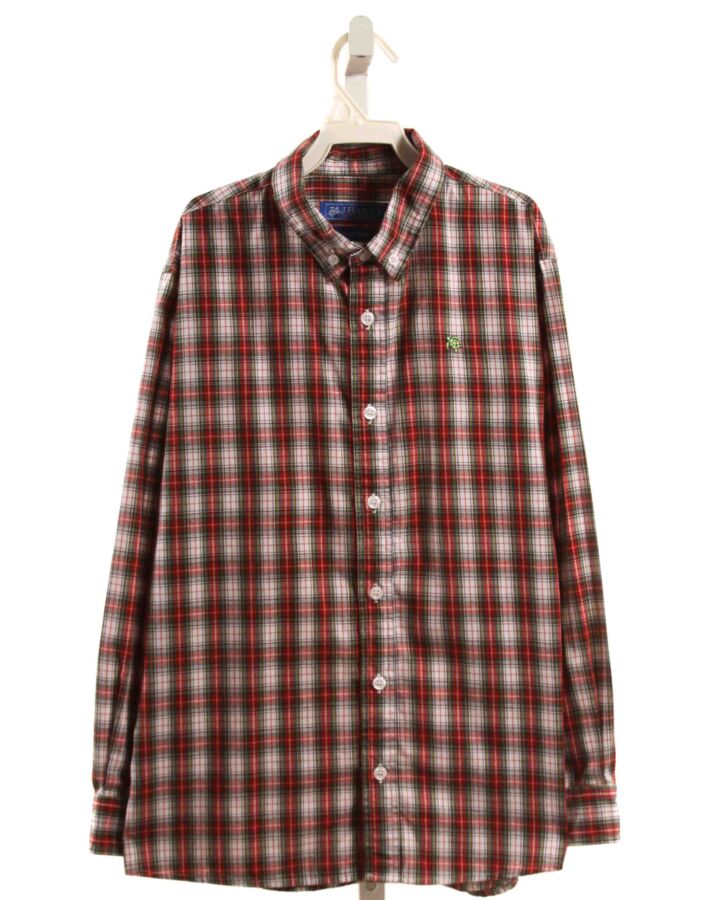 J. BAILEY  RED  PLAID  DRESS SHIRT