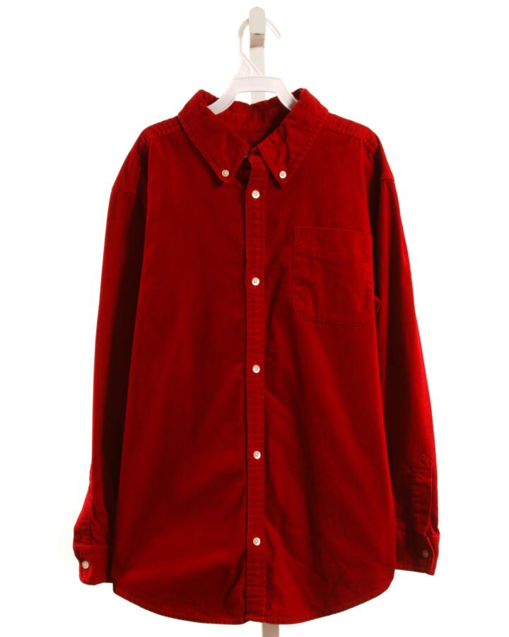 TALBOTS  RED CORDUROY   DRESS SHIRT