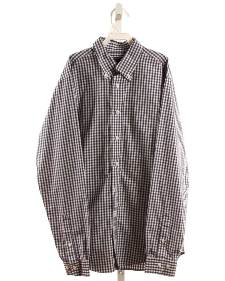 BROOKS BROTHERS  BLUE  GINGHAM  DRESS SHIRT