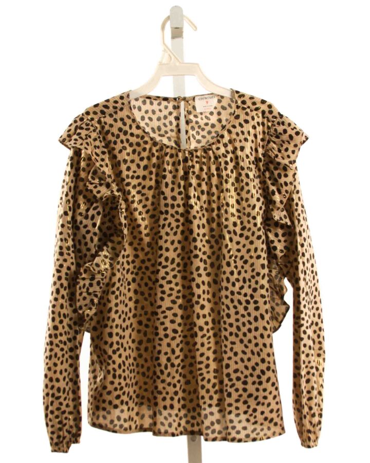 CREWCUTS  GOLD  POLKA DOT PRINTED DESIGN DRESS SHIRT