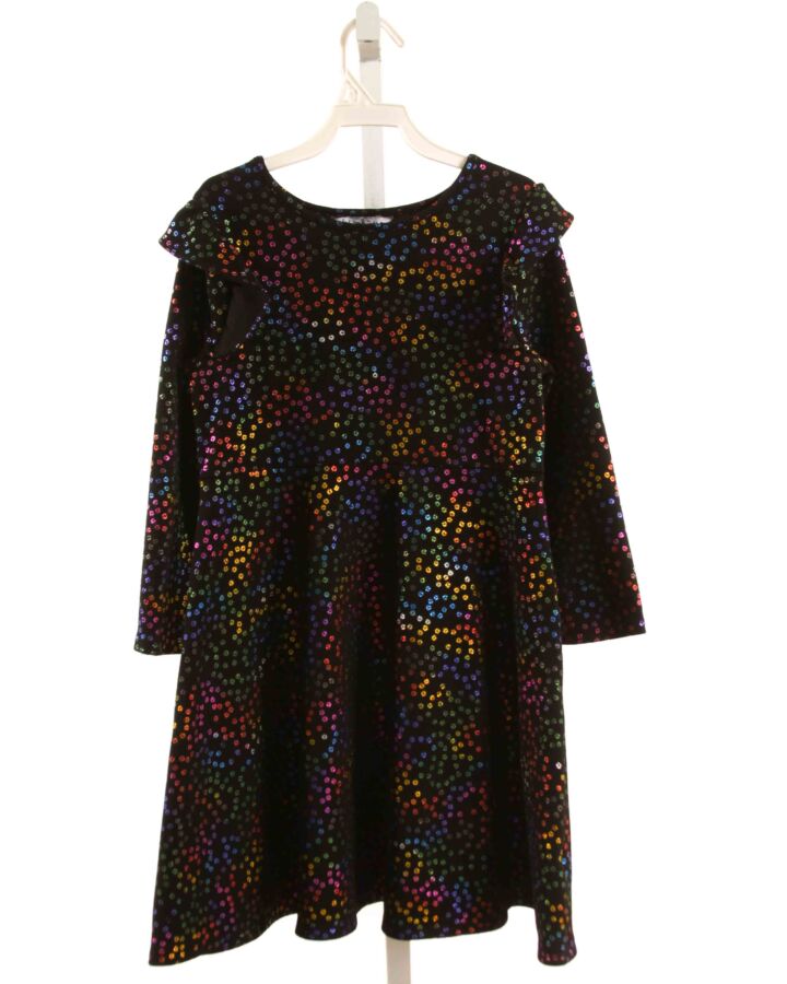 PIPPA & JULIE  BLACK   PRINTED DESIGN KNIT DRESS