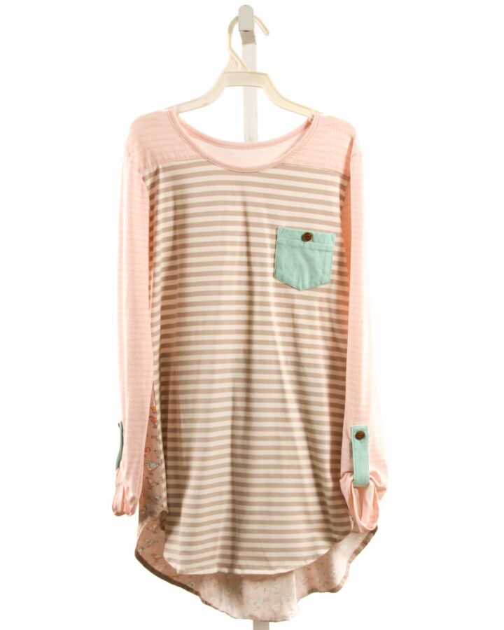 SERENDIPITY  PINK  STRIPED  KNIT DRESS