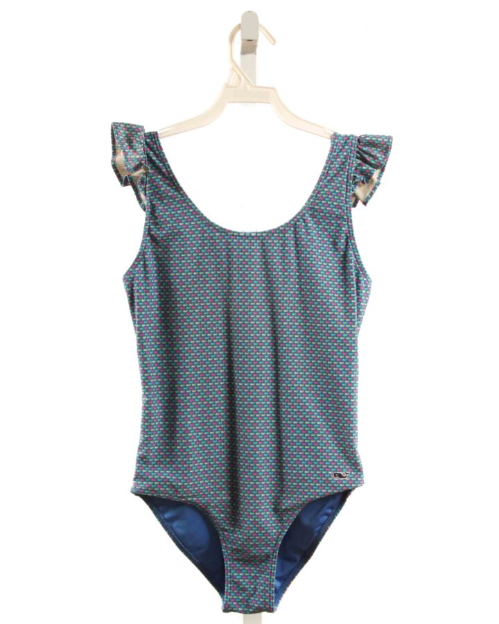 VINEYARD VINES  BLUE   PRINTED DESIGN 1-PIECE SWIMSUIT