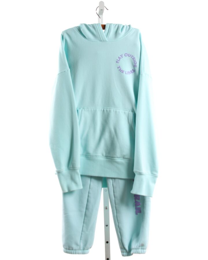 ATHLETA GIRL  AQUA  PRINT  2-PIECE OUTFIT