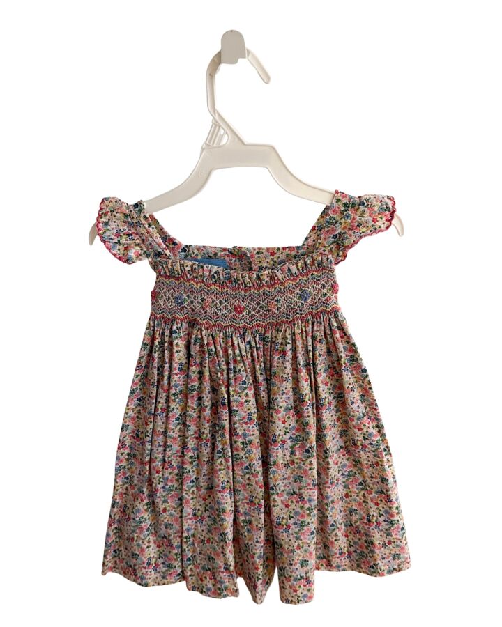 ANAVINI  PINK  FLORAL SMOCKED DRESS