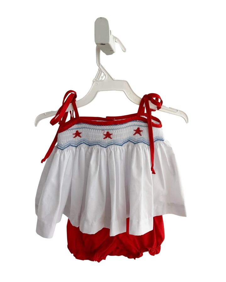 KREWE  RED   SMOCKED 2-PIECE OUTFIT