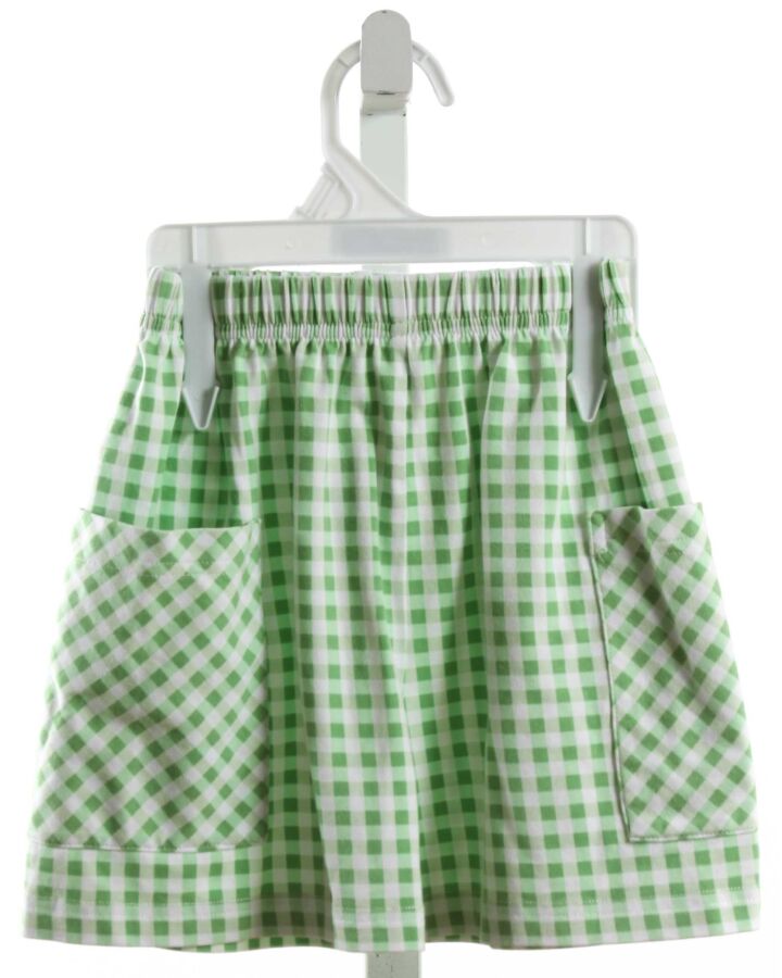 SERENDIPITY  GREEN  GINGHAM  SHORTS