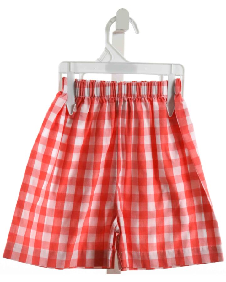 SHRIMP & GRITS  RED  GINGHAM  SHORTS