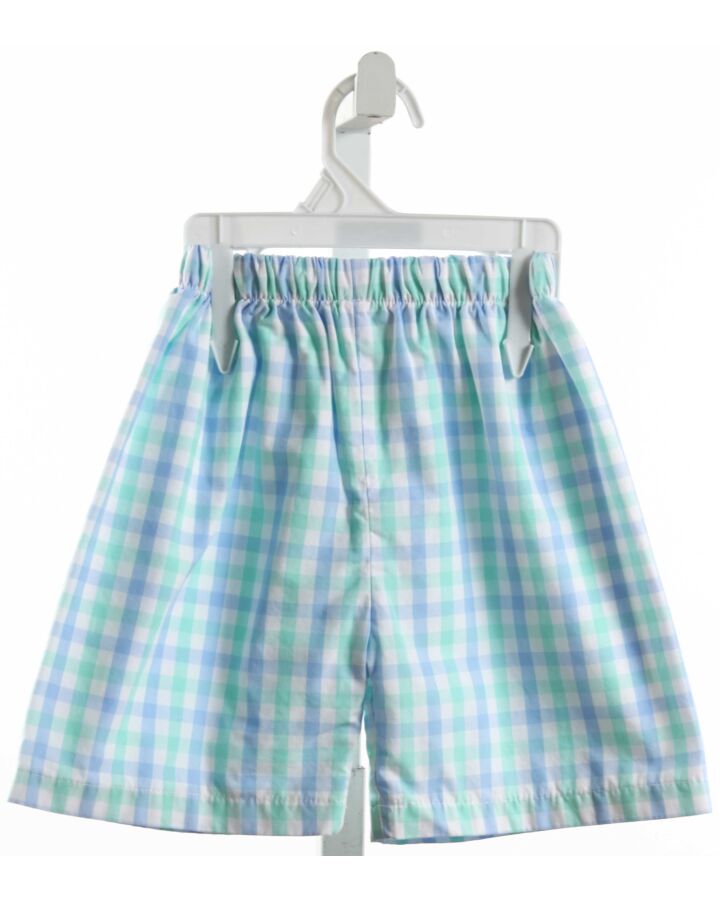 NO TAG  LT BLUE  GINGHAM  SHORTS