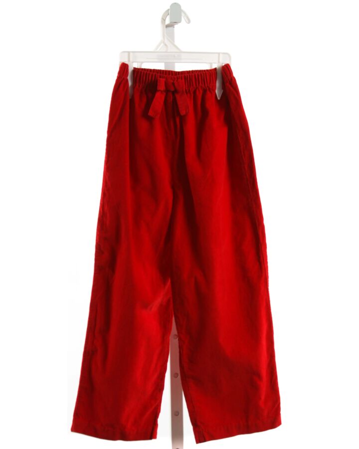 LITTLE ENGLISH  RED CORDUROY   PANTS WITH BOW