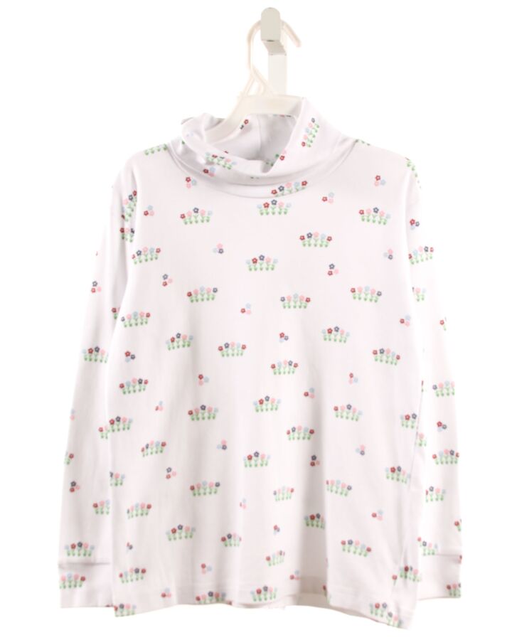 LITTLE ENGLISH  WHITE  FLORAL  KNIT LS SHIRT