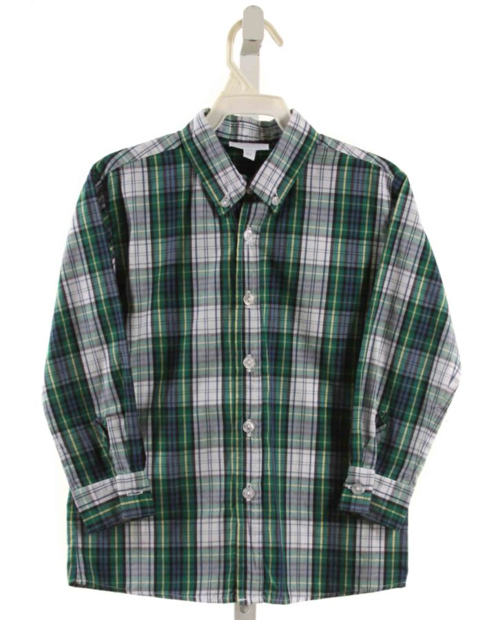 LITTLE ENGLISH  GREEN  PLAID  DRESS SHIRT