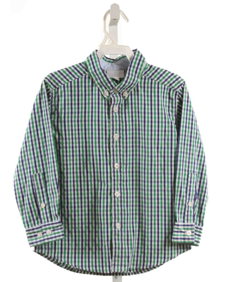 LITTLE ENGLISH  GREEN  PLAID  DRESS SHIRT