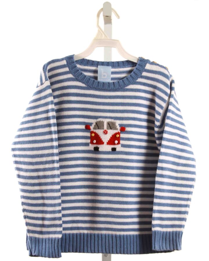 BELLA BLISS  BLUE  STRIPED  SWEATER