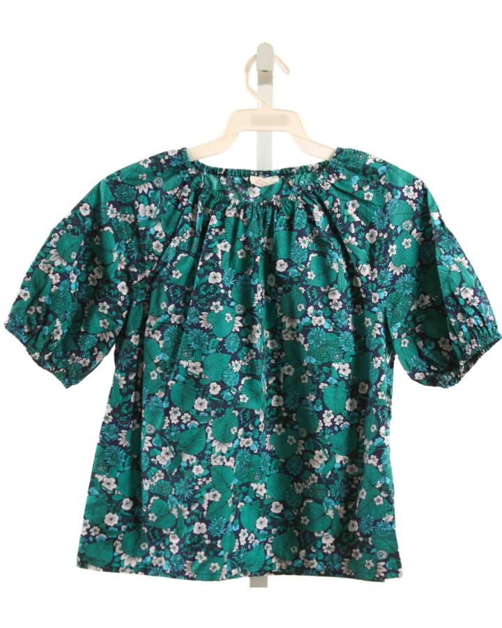 CREWCUTS  GREEN  FLORAL  SHIRT-SS