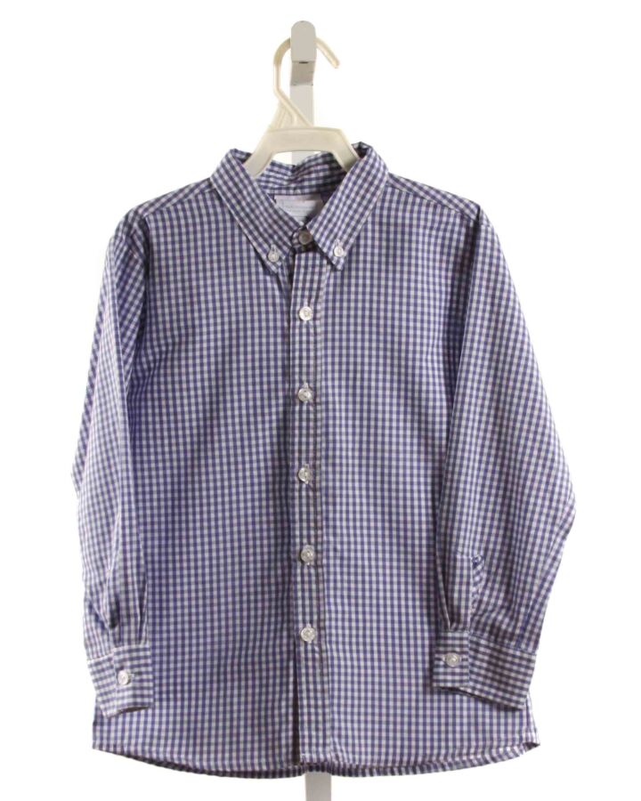 LITTLE ENGLISH  BLUE  GINGHAM  DRESS SHIRT