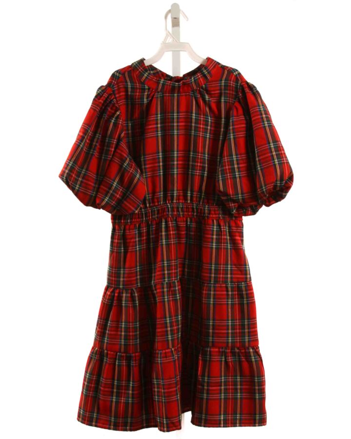 SHOP THE MINT  RED  PLAID  DRESS WITH BUBBLE HEM