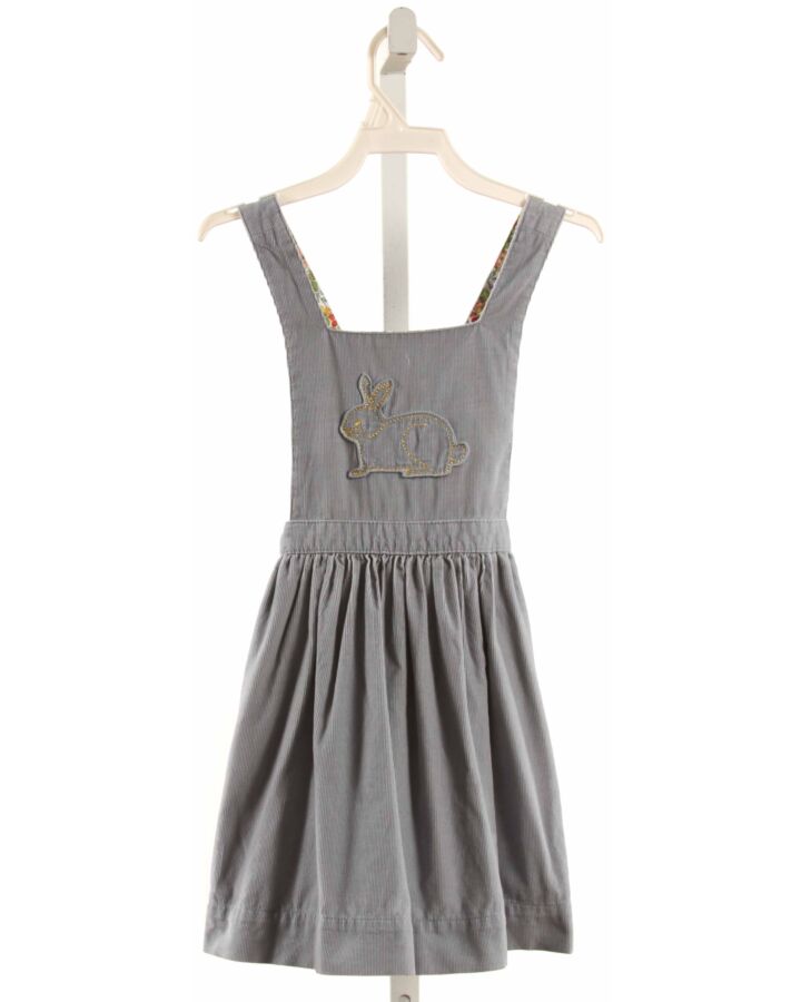 MINI BODEN  GRAY CORDUROY  APPLIQUED DRESS