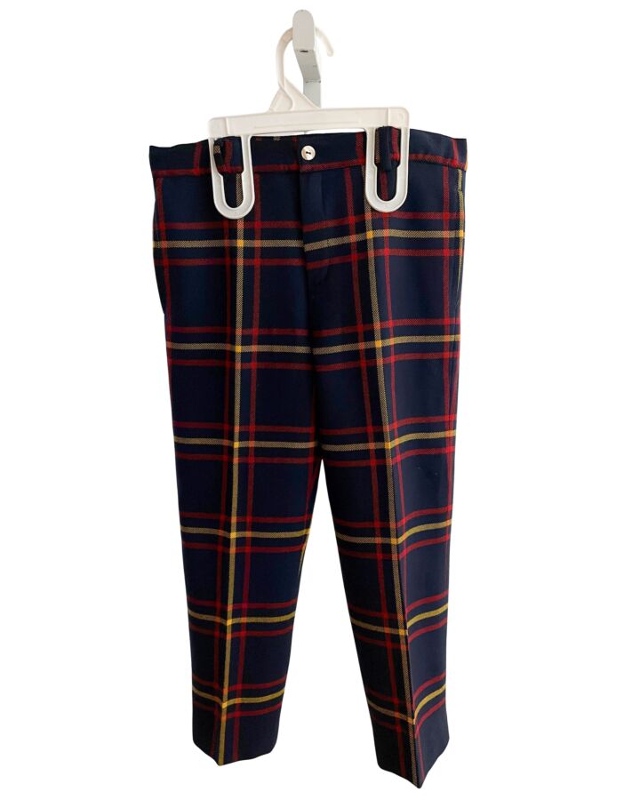 PAPO D'ANJO  BLUE  PLAID  PANTS