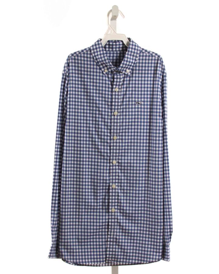 VINEYARD VINES  BLUE  GINGHAM  DRESS SHIRT