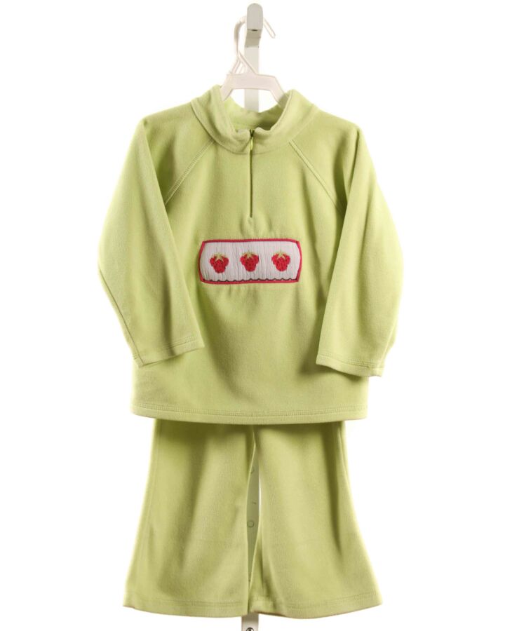 CASTLES & CROWNS  LT GREEN FLEECE  SMOCKED 2-PIECE OUTFIT