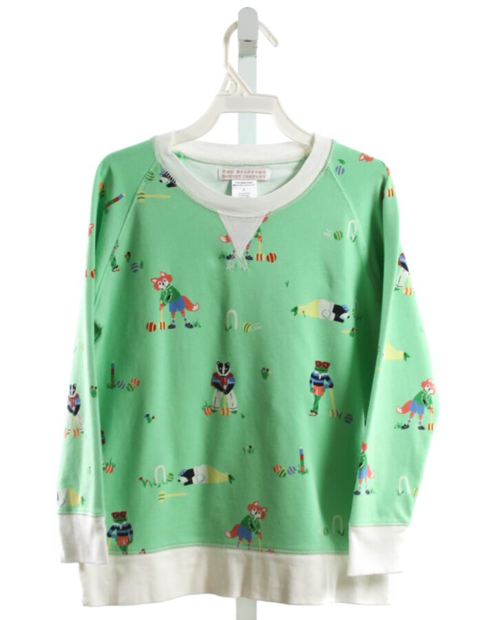 THE BEAUFORT BONNET COMPANY  GREEN  PRINT  PULLOVER