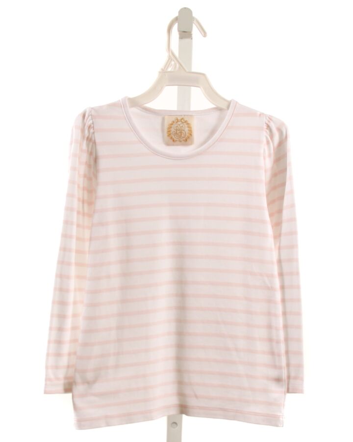 THE BEAUFORT BONNET COMPANY  LT PINK  STRIPED  KNIT LS SHIRT
