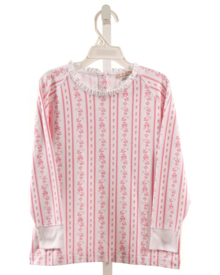 THE BEAUFORT BONNET COMPANY  PINK  FLORAL  PULLOVER WITH RUFFLE
