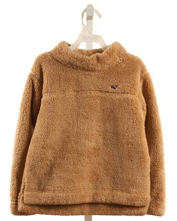 VINEYARD VINES  BROWN FLEECE   PULLOVER