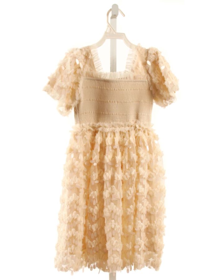 IVY CITY CO  IVORY TULLE  SMOCKED PARTY DRESS