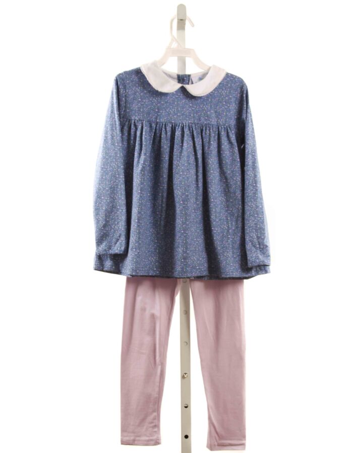 EYELET & IVY  PURPLE KNIT FLORAL  2-PIECE OUTFIT WITH PICOT STITCHING