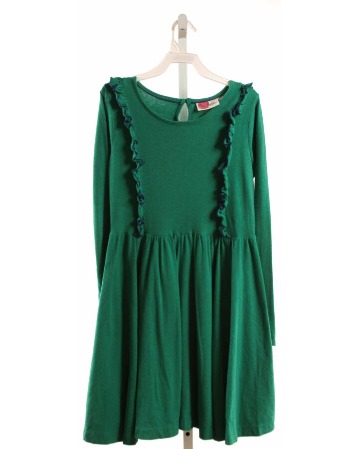 MINI BODEN  GREEN    KNIT DRESS WITH RUFFLE