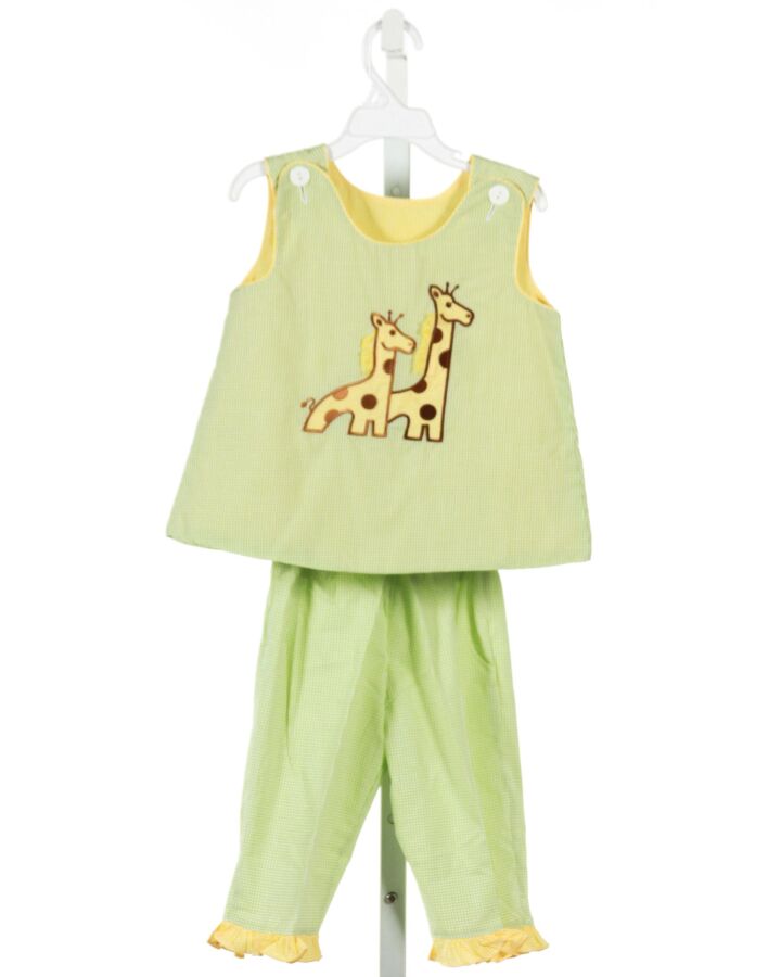 WISH UPON A STAR  LT GREEN  MICROCHECK  2-PIECE OUTFIT