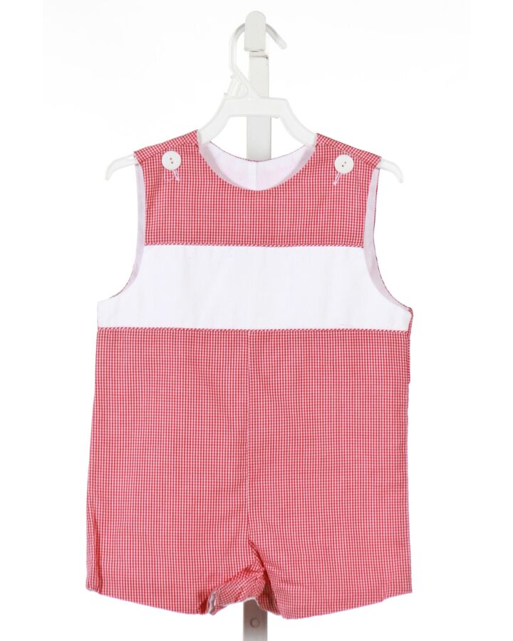 WISH UPON A STAR  RED  GINGHAM  JON JON/ SHORTALL