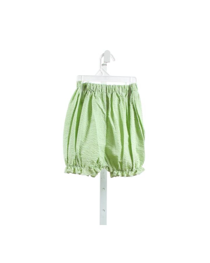 WISH UPON A STAR  GREEN SEERSUCKER GINGHAM  BLOOMERS 