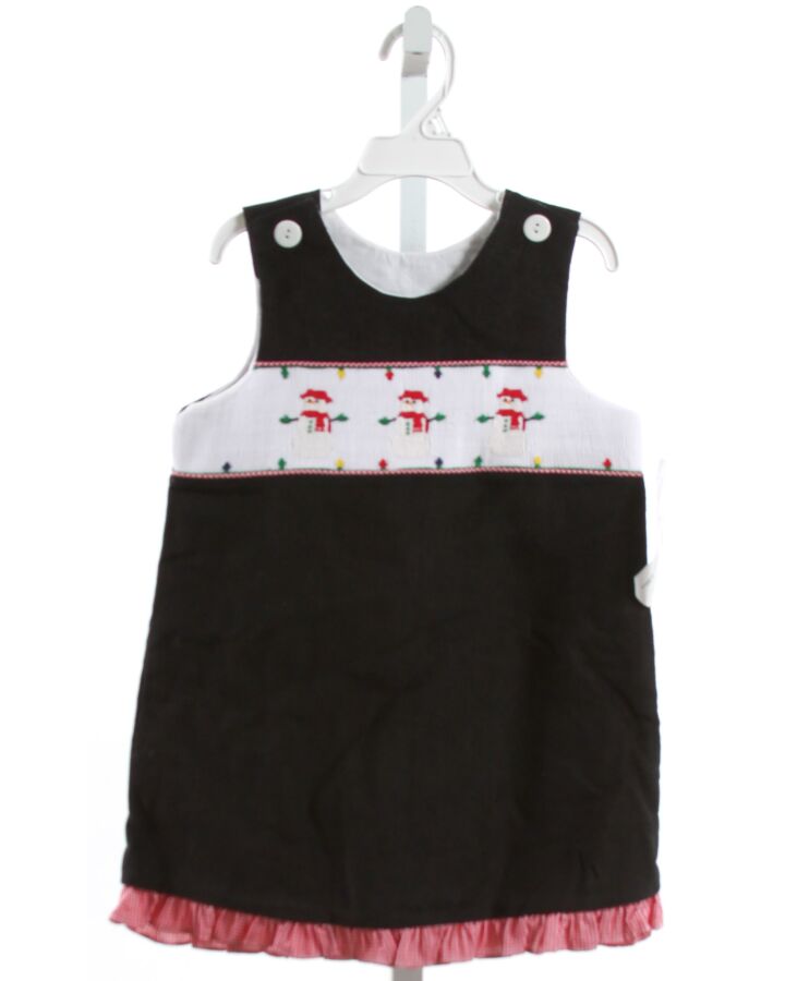 WISH UPON A STAR  BLACK CORDUROY  SMOCKED DRESS