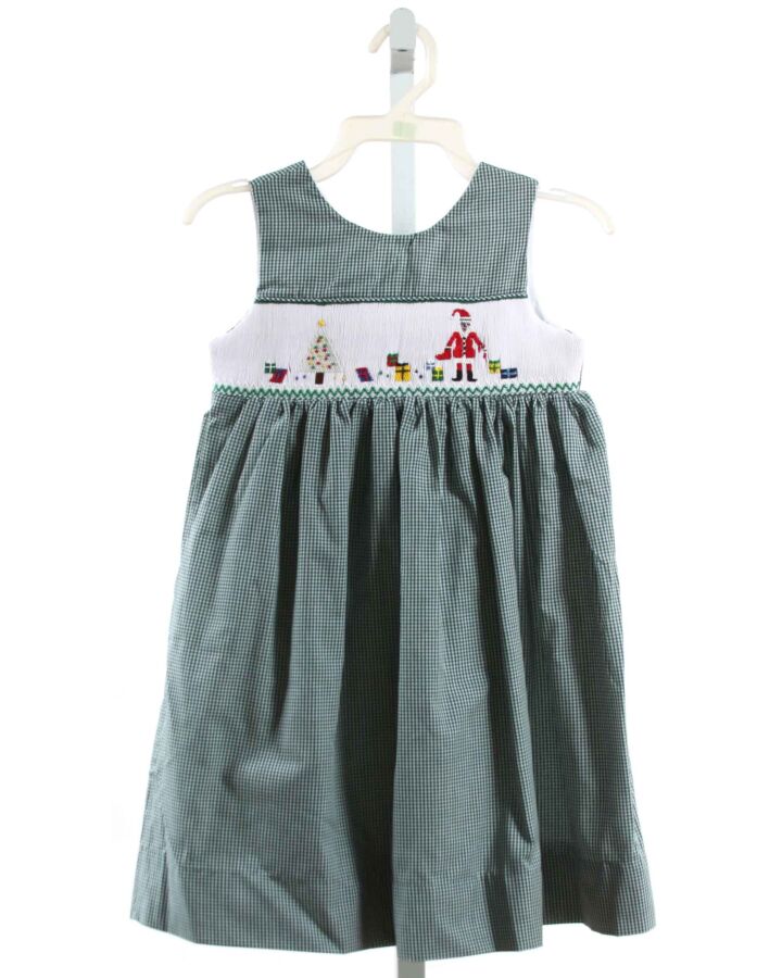 WISH UPON A STAR  GREEN  GINGHAM SMOCKED DRESS