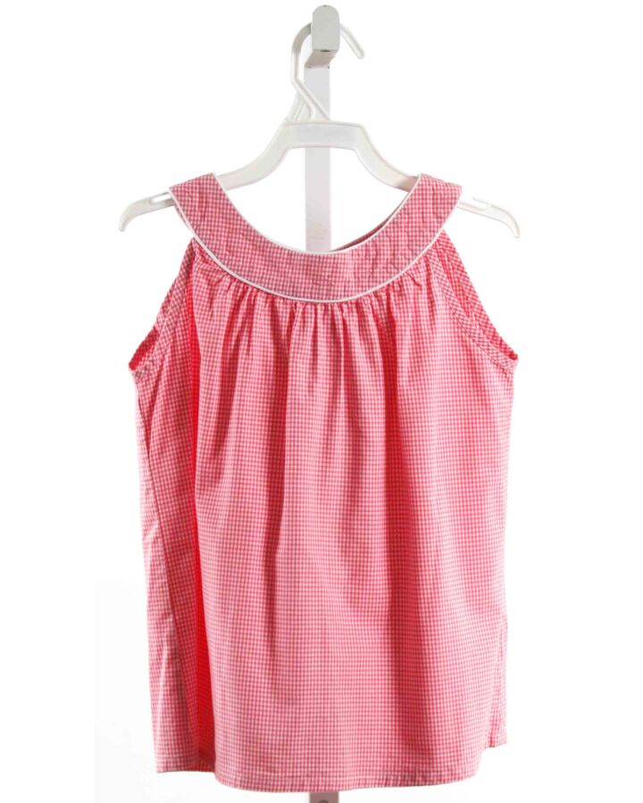 KAYCE HUGHES  PINK  GINGHAM  SLEEVELESS SHIRT