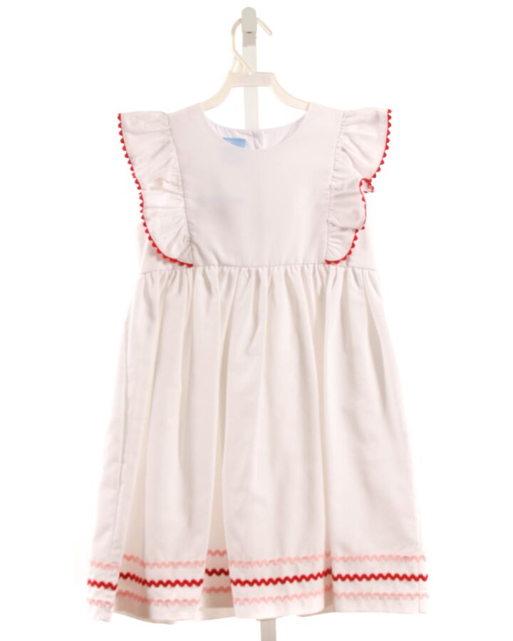 BELLA BLISS  WHITE PIQUE   DRESS WITH RIC RAC