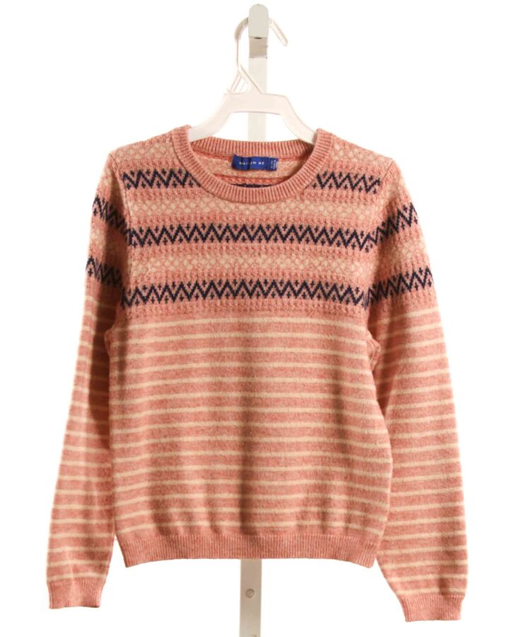 MAISON ME  PINK  STRIPED  SWEATER