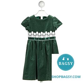 FLORENCE EISEMAN GREEN VELVET DRESS