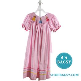 ANAVINI PINK SMOCKED DRESS