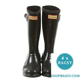 HUNTER ORIGINAL WELLY ブラック big-kids-original-rain-boots-