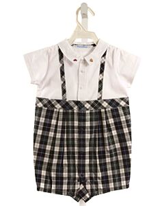 FAMILIAR  BLUE  PLAID  SHORTALL